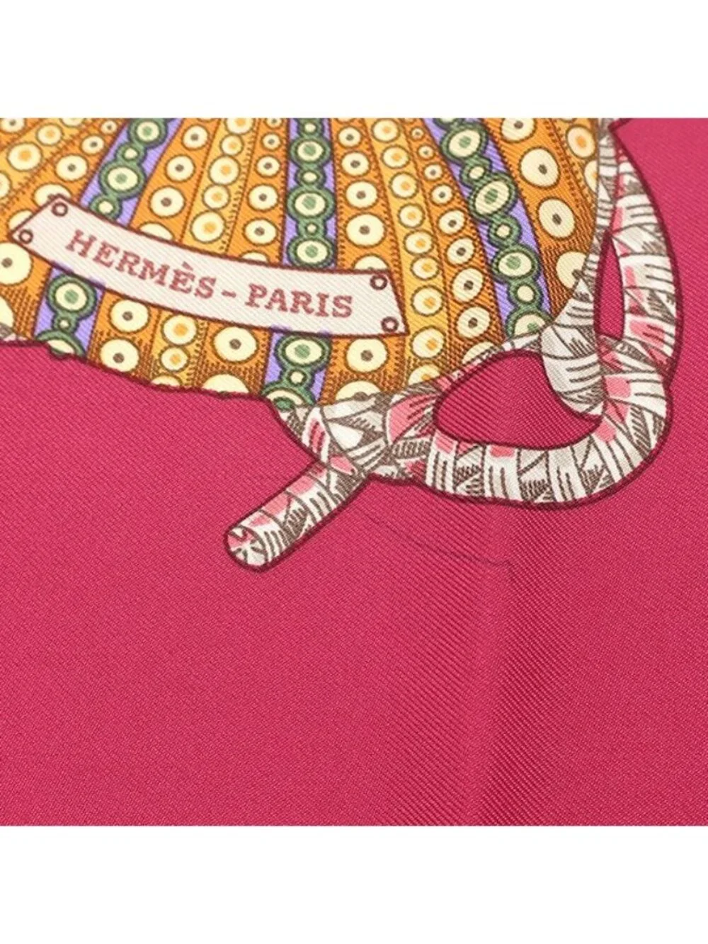 Hermes Scarf Carre 90 Silk Pink Multicolor Grands Fonds Deep